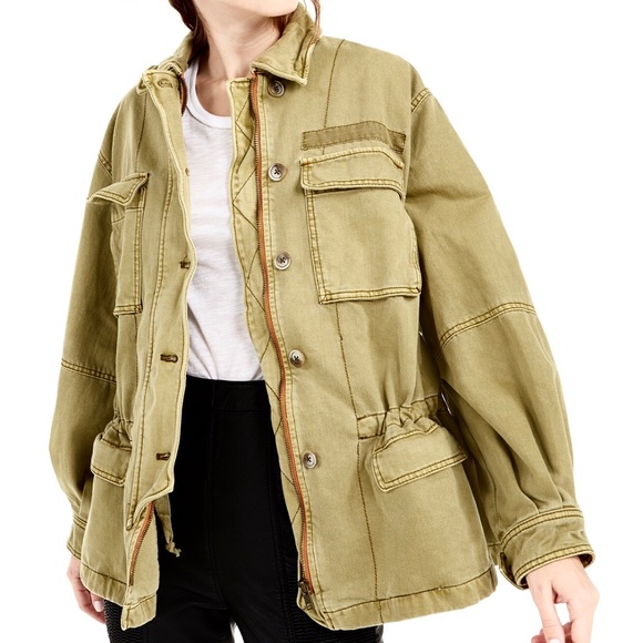 Free People Women's Seize The Day Jacket Green Size Small